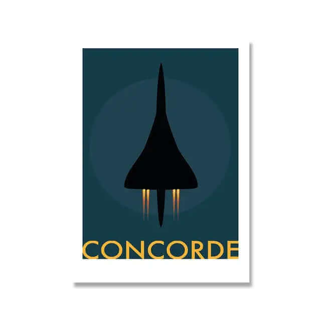 Retro Concorde Flygplansaffisch på Canvas