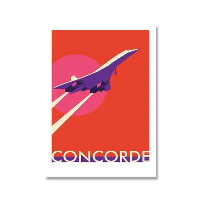 Retro Concorde Flygplansaffisch på Canvas