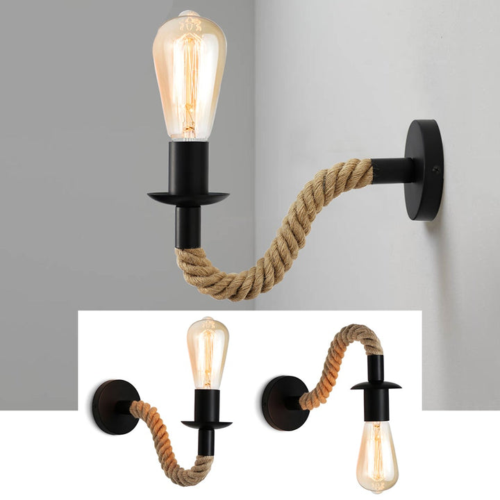 Retro Hampa Rep Industriell Loft Vägglampa