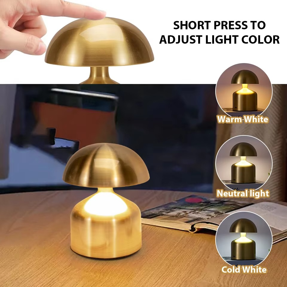 Mångsidig LED Touch Sänglampa - 3-färgad Dimbar Nattlampa