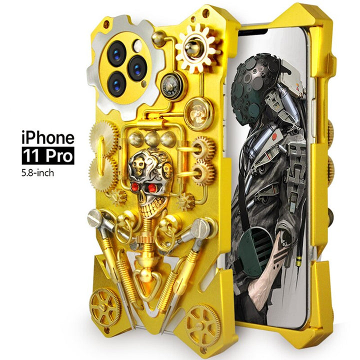 Mechanic Skull Cyberpunk Stil iPhone Fodral