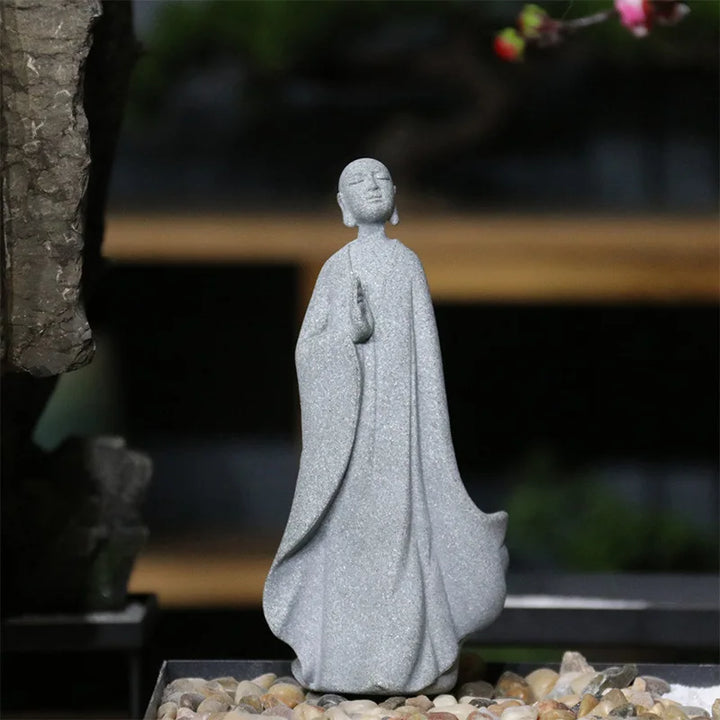 Buddha Stenstaty Liten Buddhastaty Tibbetska Buddhism Figurer Zen Trädgårds Ornament Meditation Hem Akvarium Dekoration