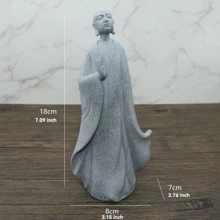 Buddha Stenstaty Liten Buddhastaty Tibbetska Buddhism Figurer Zen Trädgårds Ornament Meditation Hem Akvarium Dekoration