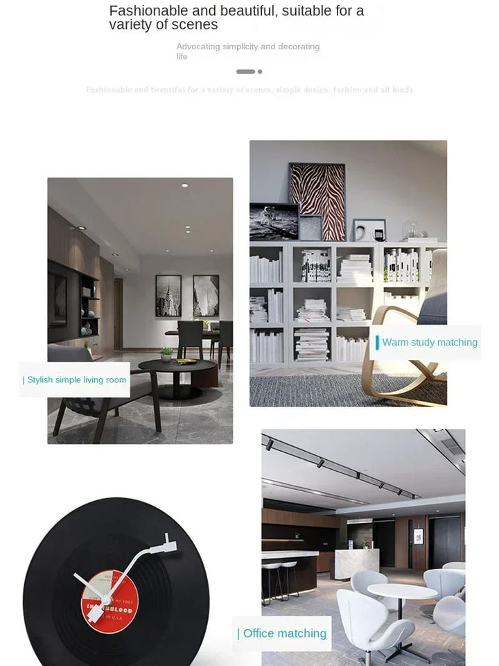 Musikalisk Vinylskivklocka