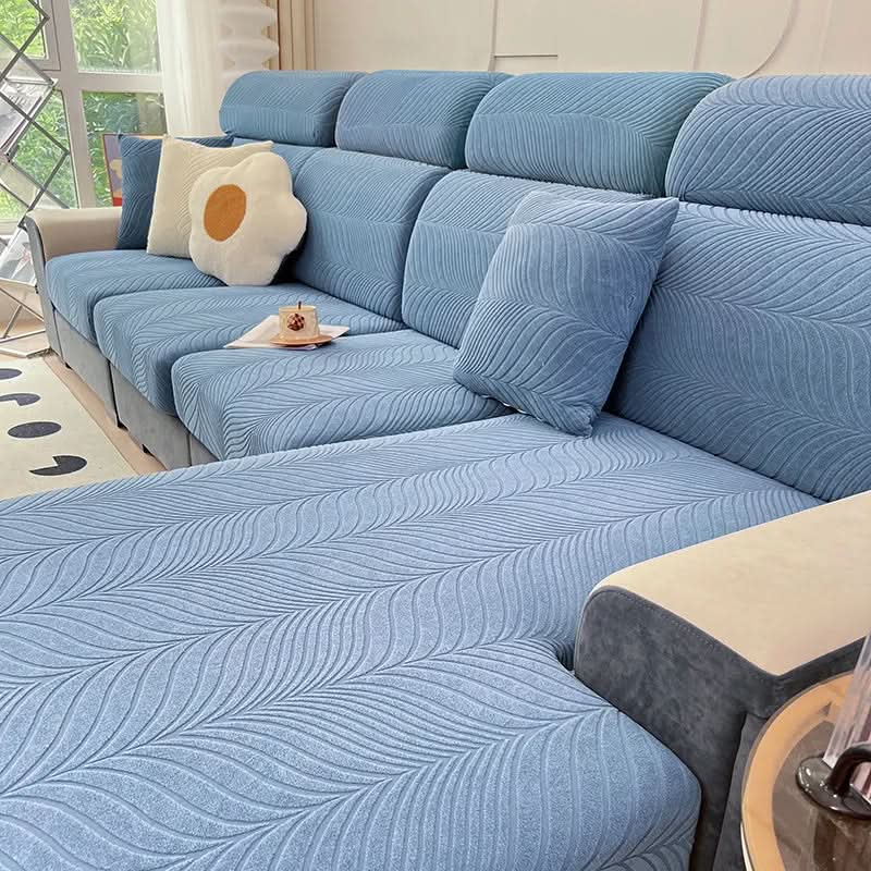 PlushSecure - Elegant Jacquard Sofföverdrag för Halkfri Komfort