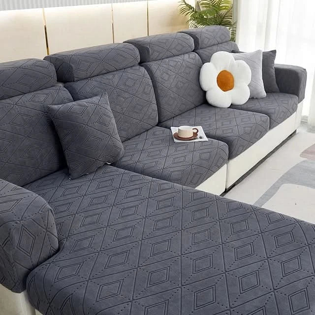 SlipBliss - Elegant Jacquard Non-Slip Sofföverdrag