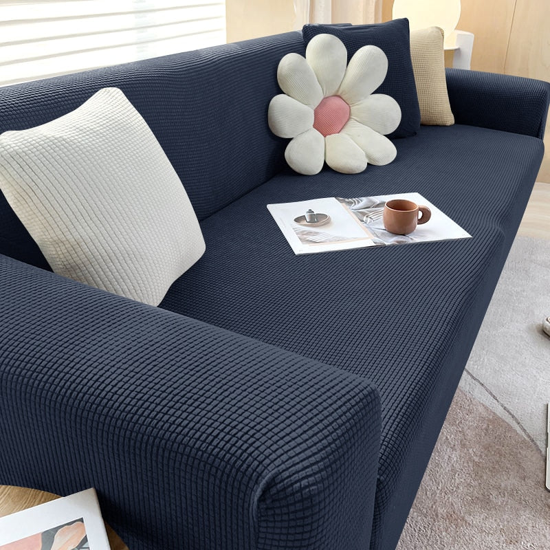 Texturerad Stretch Sofföverdrag | Halkfritt, Maskintvättbart &amp; Skyddande för 1-sits, 2-sits och 3-sits soffor