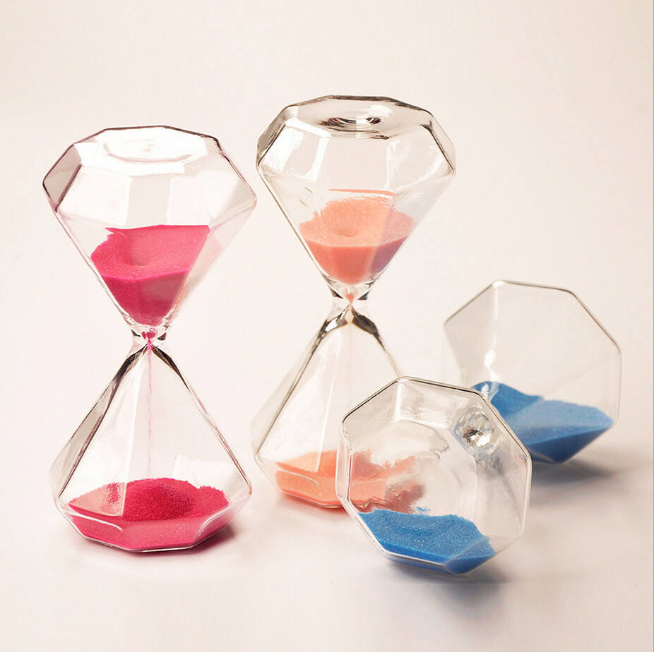 5–60 Minuters diamant timglas, timglas, timglas, barnens gåva, timglas, heminredning, finns i flera färgalternativ