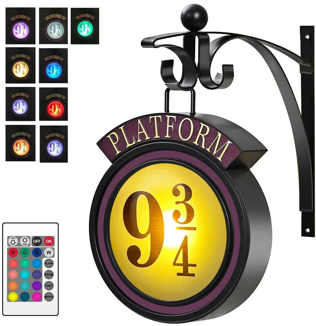 Harry Potter 9 3/4 Figur Nattlamp LED Magiska Vägglampor Plattform Hogwarts 3D Lampa Harrys Rumsdekoration Barns Födelsedagspresent