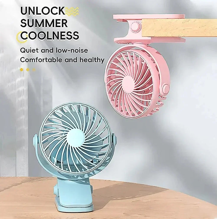 FlexiBreeze USB-fläkt | Rotera, portabel med 3 hastigheter och nattlampa