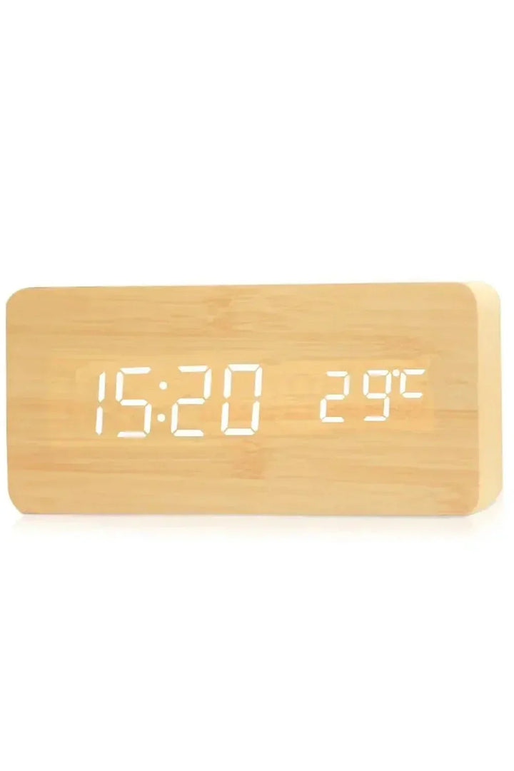 Trä LED Digital Klocka