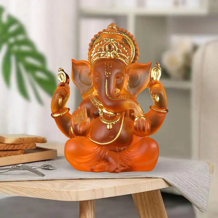 Sällsynta färgade semi-transparenta Ganesh-statyer för lycka i ditt hem