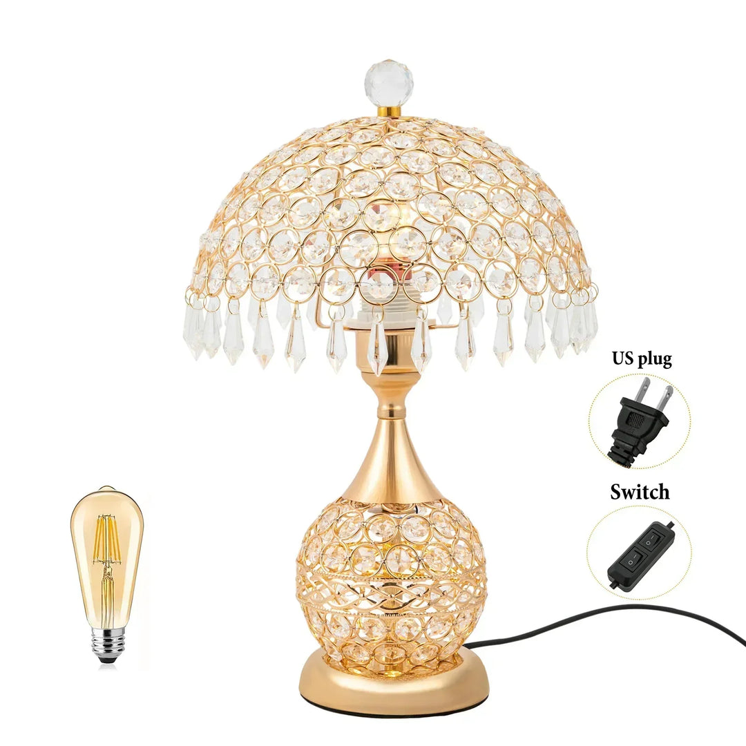 Modern Kristall Lyx Dekorativ Nattduksbordslampa