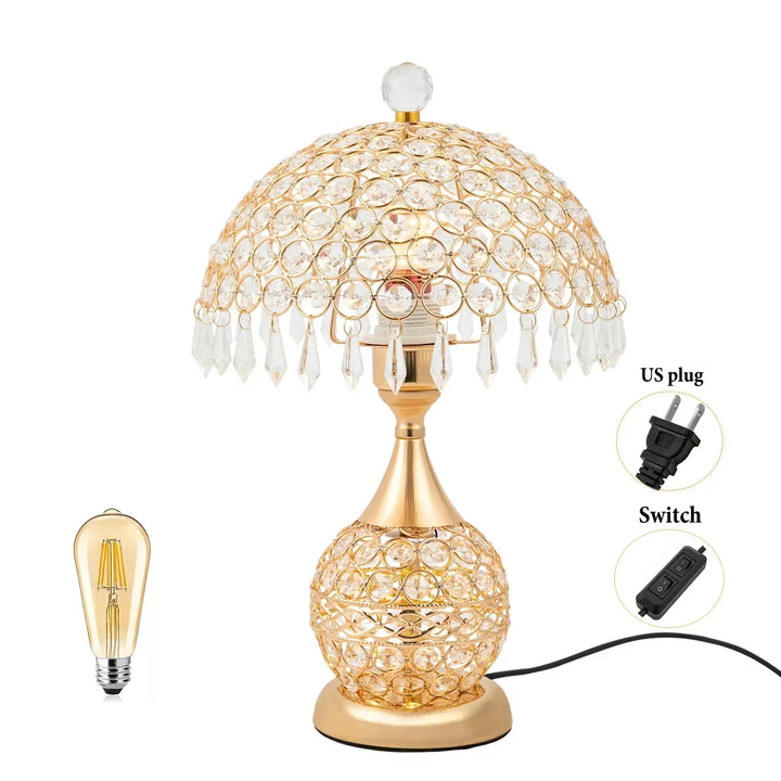 Modern Kristall Lyx Dekorativ Nattduksbordslampa