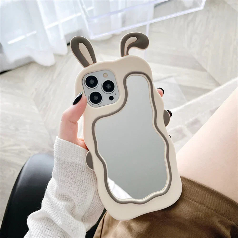 Kaninhörna Sminkspegel iPhone-fodral
