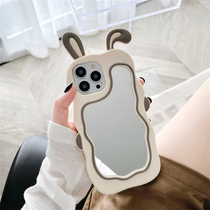 Kaninhörna Sminkspegel iPhone-fodral