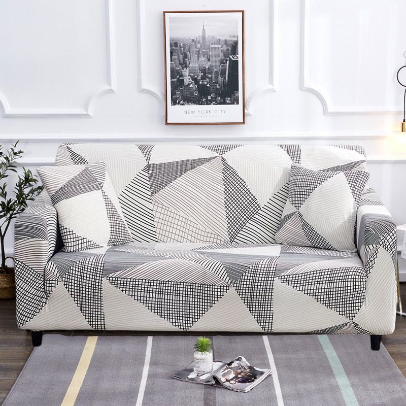 Modern halkfri färgglad elastisk sofföverdrag