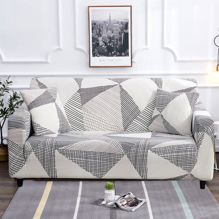 Modern halkfri färgglad elastisk sofföverdrag