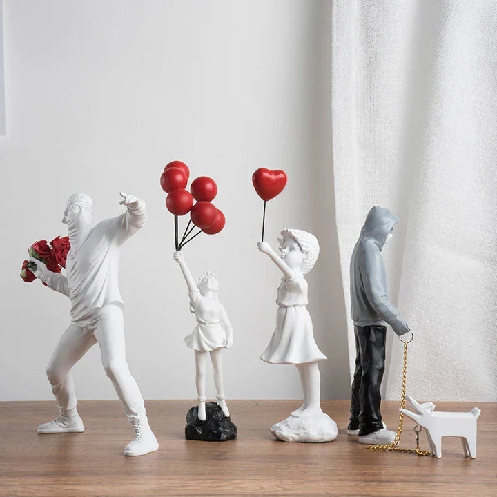 Banksy-inspirerad skulpturkollektion