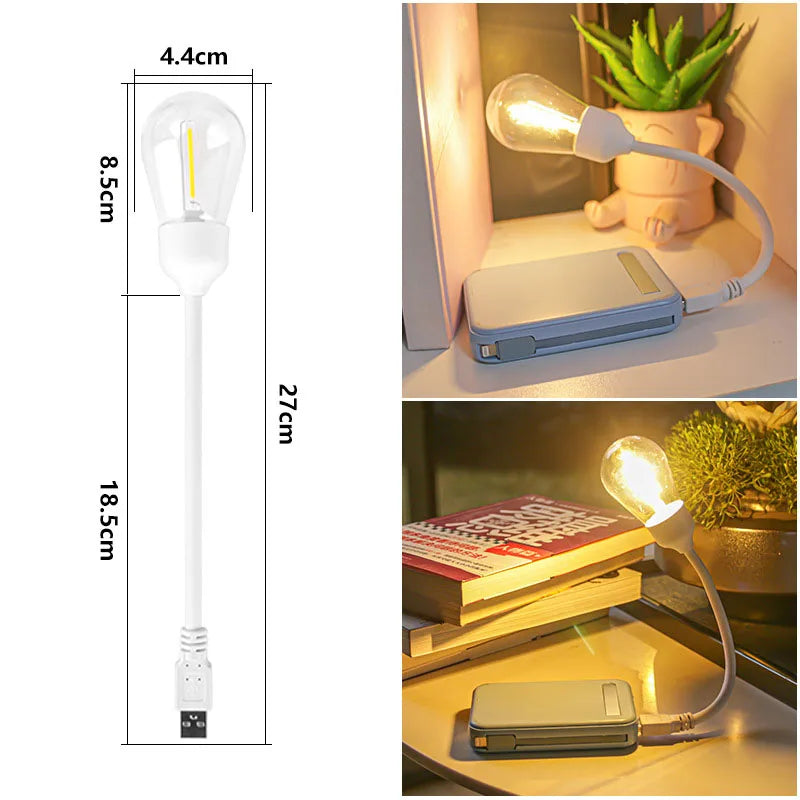 USB LED Roterande Nattlampa – Flexibel Lampa för Läsning på Språng |