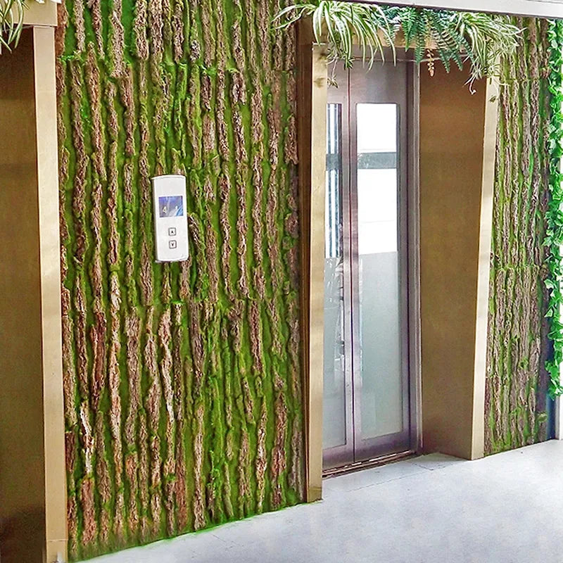 DIY Väggdekoration Grön Växt Bark