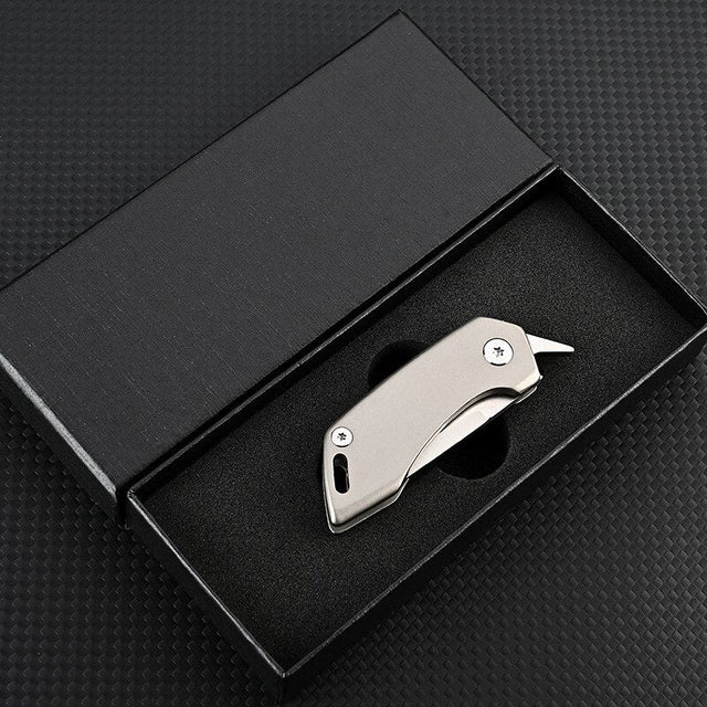 Titan-Titanium legering Nyckelring Kniv
