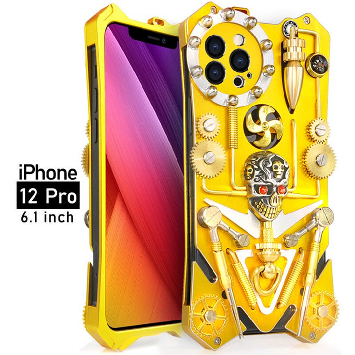 Mechanic Skull Cyberpunk Stil iPhone Fodral