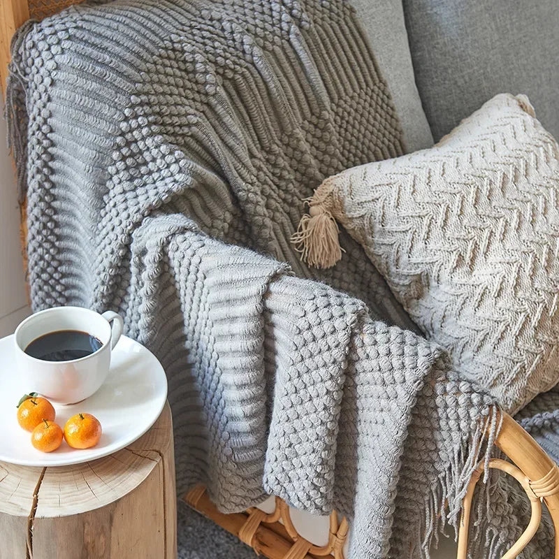 Nordisk stil Dick stickad filt