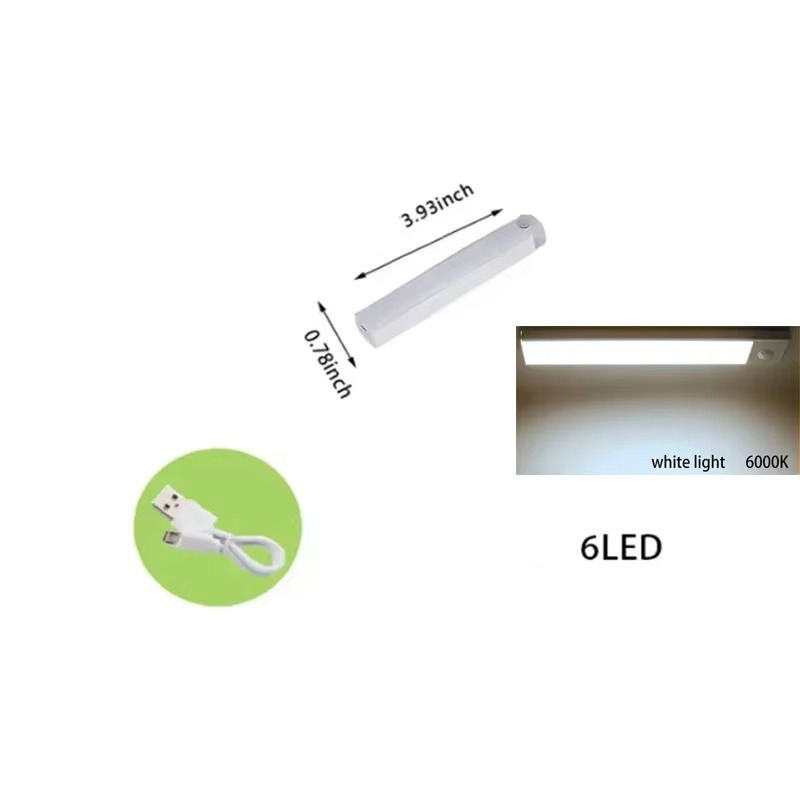 Smart Sensor LED Nattljus - Rörelsesensor, Dimmbar &amp; Uppladdningsbar