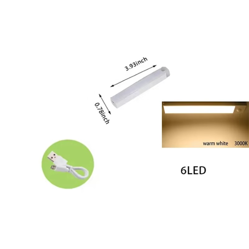 Smart Sensor LED Nattljus - Rörelsesensor, Dimmbar &amp; Uppladdningsbar