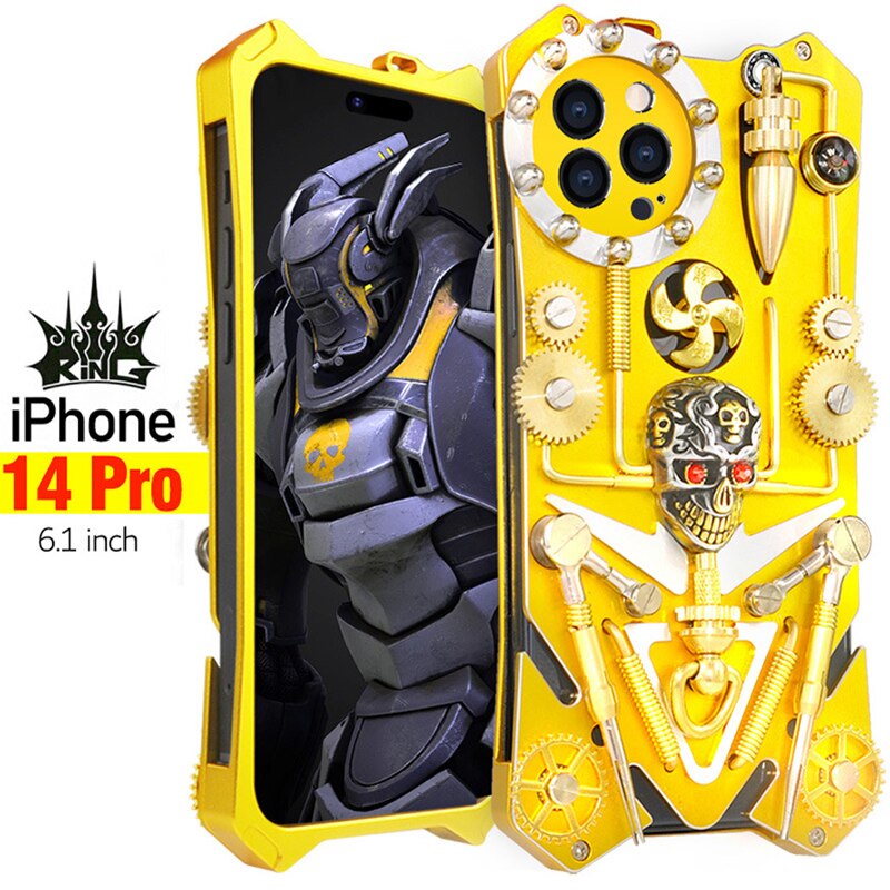 Mechanic Skull Cyberpunk Stil iPhone Fodral
