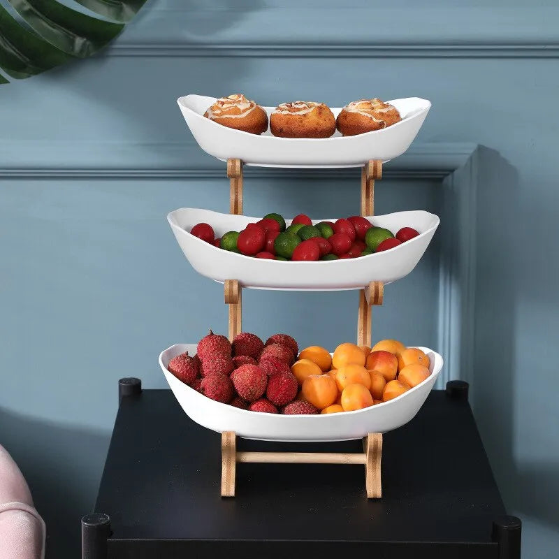 FruitTriad | Tre-nivå fruktskål i plast