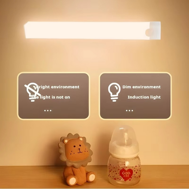 Smart Sensor LED Nattljus - Rörelsesensor, Dimmbar &amp; Uppladdningsbar