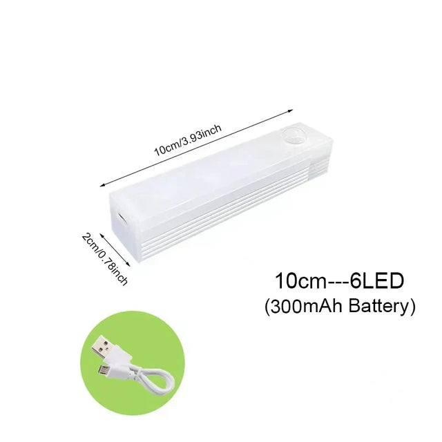 Trådlös LED Rörelsesensor Nattlampa för Kök, Sovrum, Garderob, Trappa och Skåpbelysning