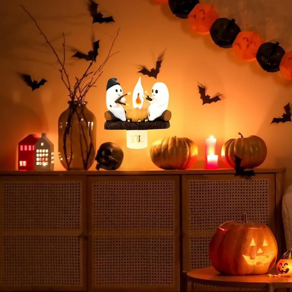 Spökljus med fladdrande nattlampa ️‍