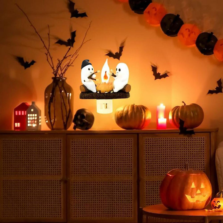 Spökljus med fladdrande nattlampa ️‍