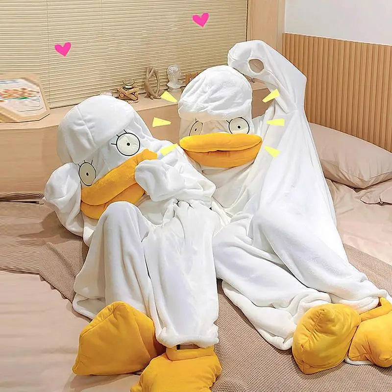 Förvirrad Anka Varm Vuxen Pyjamas Kostym