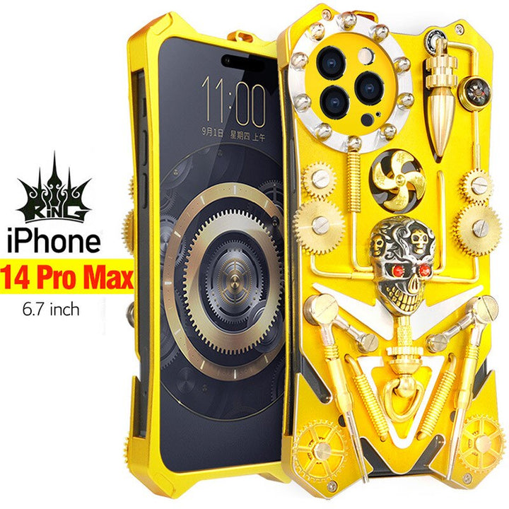 Mechanic Skull Cyberpunk Stil iPhone-fodral