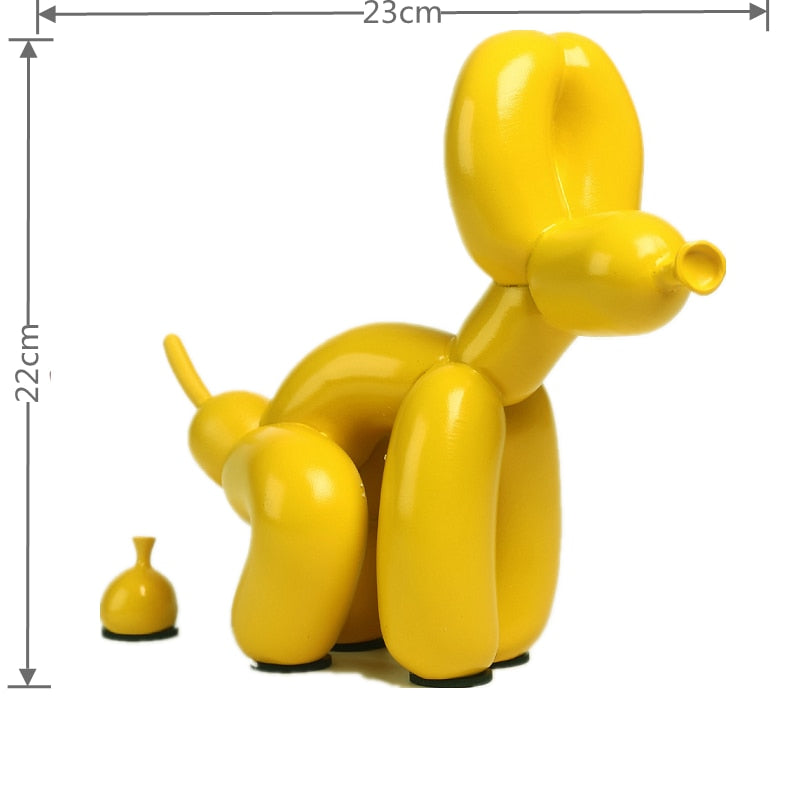 Ballonghund Skulptur, Ballongkonst Staty, Mini Samlarfigur, Heminredning, Resinkonst, Skrivbordstillbehör, Rumsdekoration