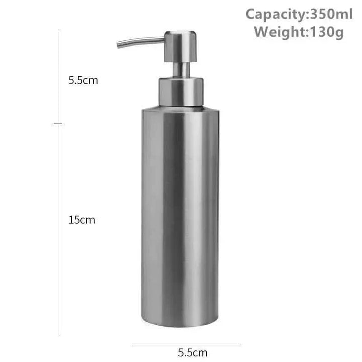 Elegant Handpump för Tvål i Rostfritt Stål 250ml/350ml/550ml