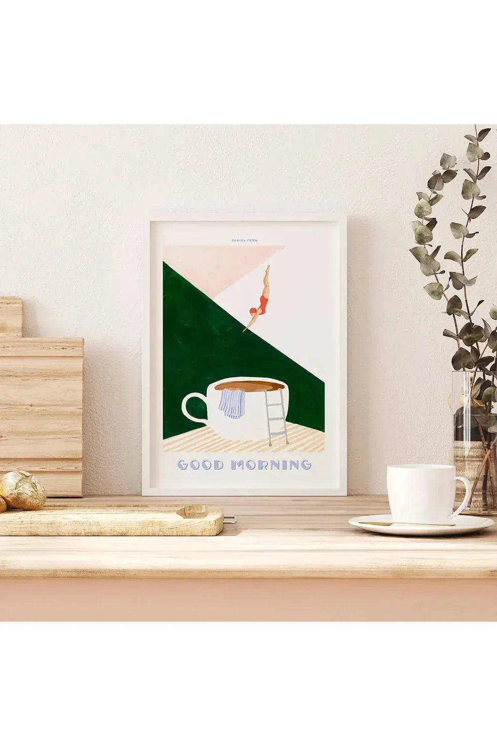 God Morgon Kaffe Canvas Poster