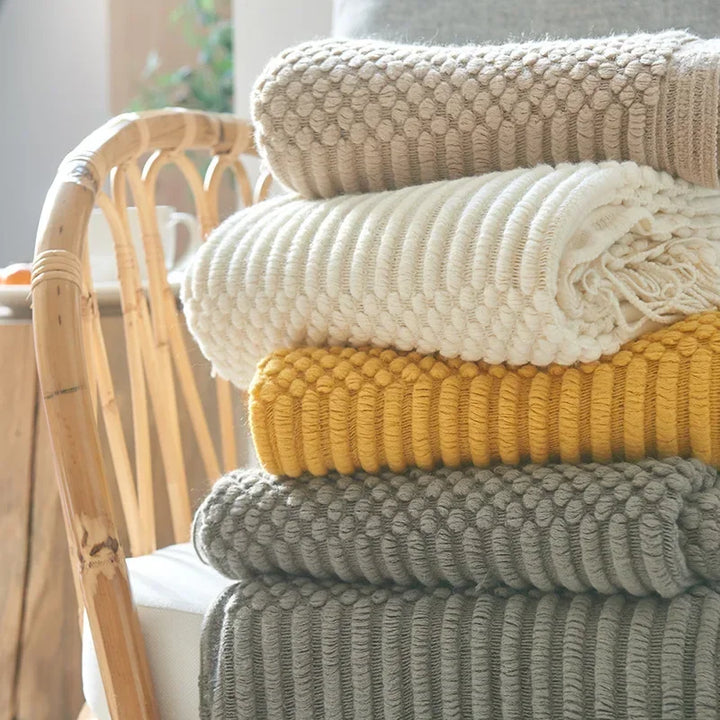 Nordisk stil Dick stickad filt