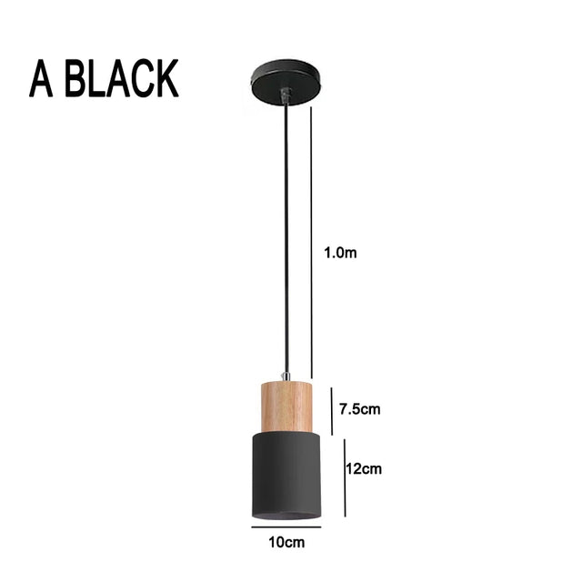 Nordiska LED-hänglampor i metall och trä - Moderna hängande lampor för matsal och kök