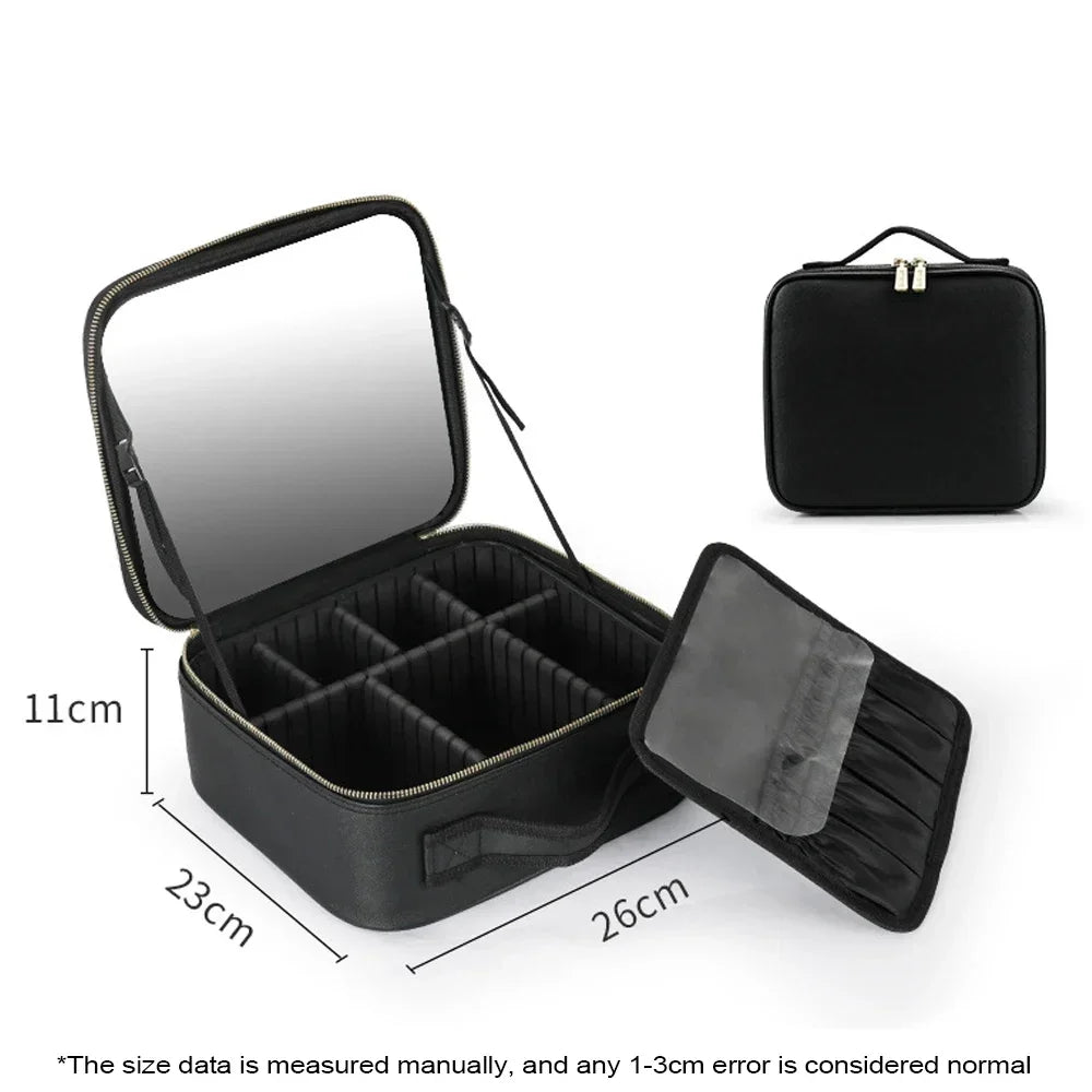 LED Spegel Resa Makeup Organiser Väska