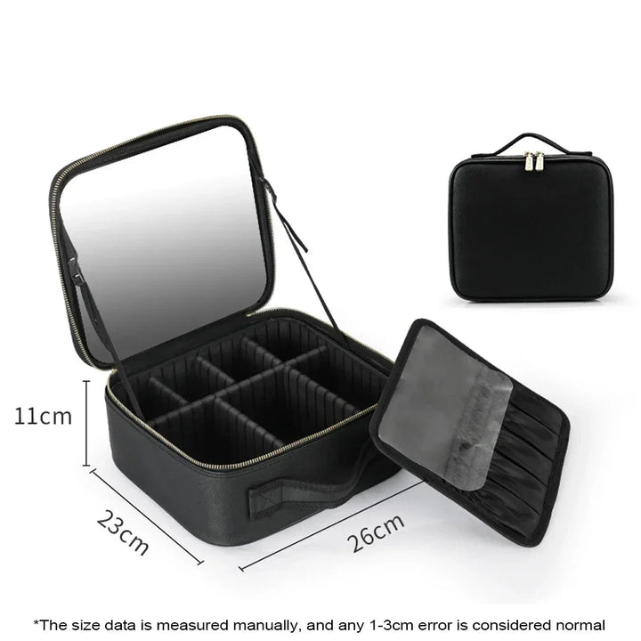 LED Spegel Resa Makeup Organiser Väska
