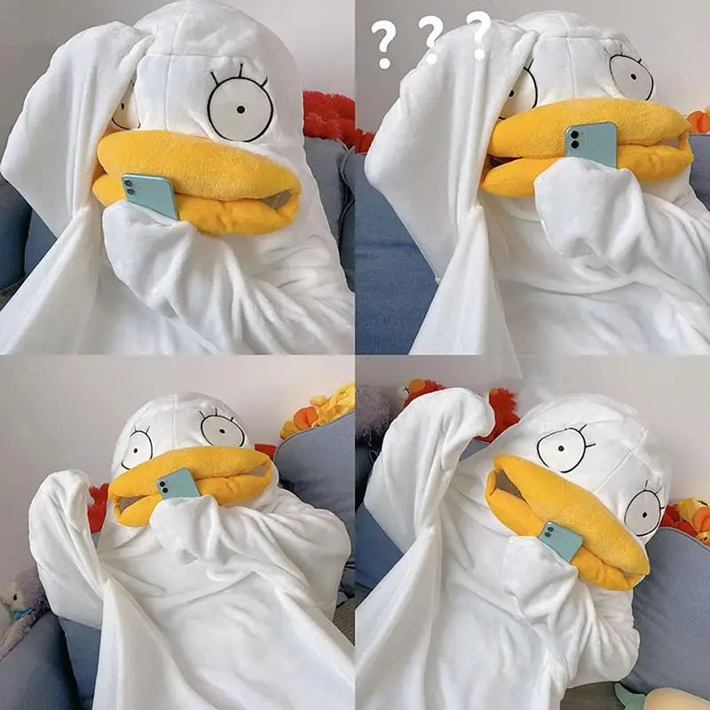 Förvirrad Anka Varm Vuxen Pyjamas Kostym