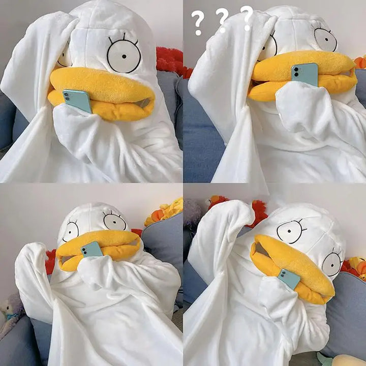 Förvirrad Anka Varm Vuxen Pyjamas Kostym