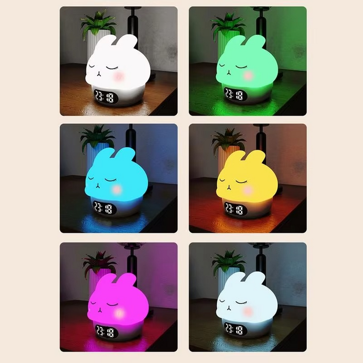 Bunny Digital Alarmklocka med Sömntränare och Nattlampa