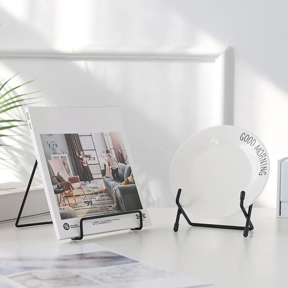Järnkonst Multi-Användning Display Ställ: Mångsidig tidning-, tallrik-, bild- och fotoalbumställ för heminredning