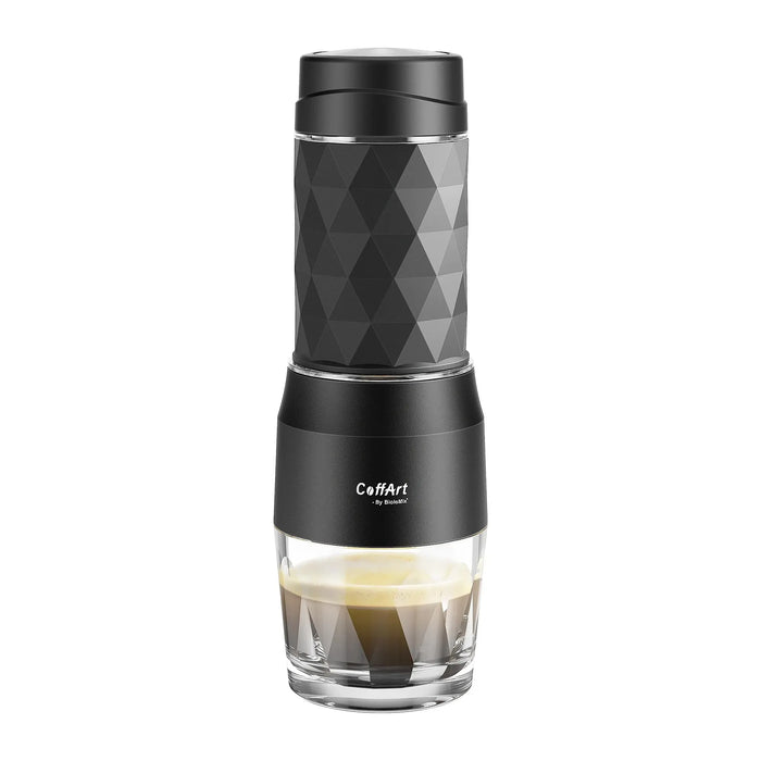 Bärbar Kaffemaskin Espresso Maskin Handtryck Kapsel Malet Kaffe Bryggare Bärbar för Resa och Picknick, BioloMix